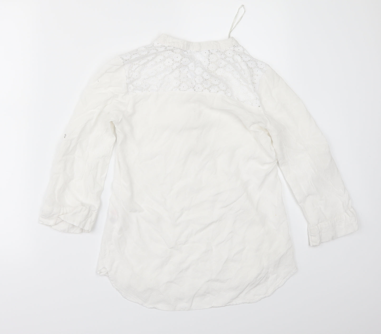 Primark Womens White   Tunic Blouse Size 6