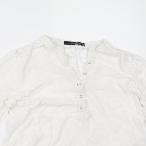 Primark Womens White   Tunic Blouse Size 6