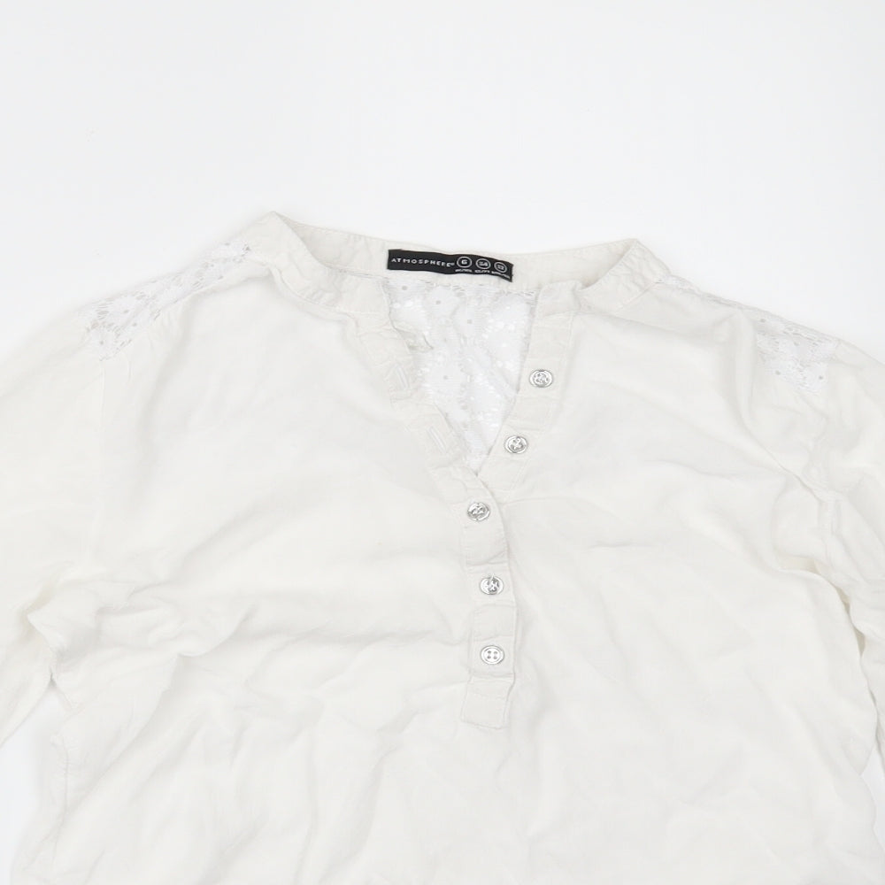 Primark Womens White   Tunic Blouse Size 6