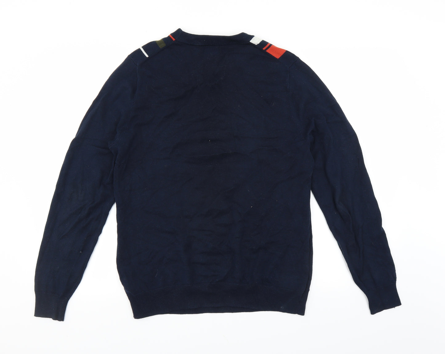 NEXT Mens Blue Striped  Pullover Jumper Size M