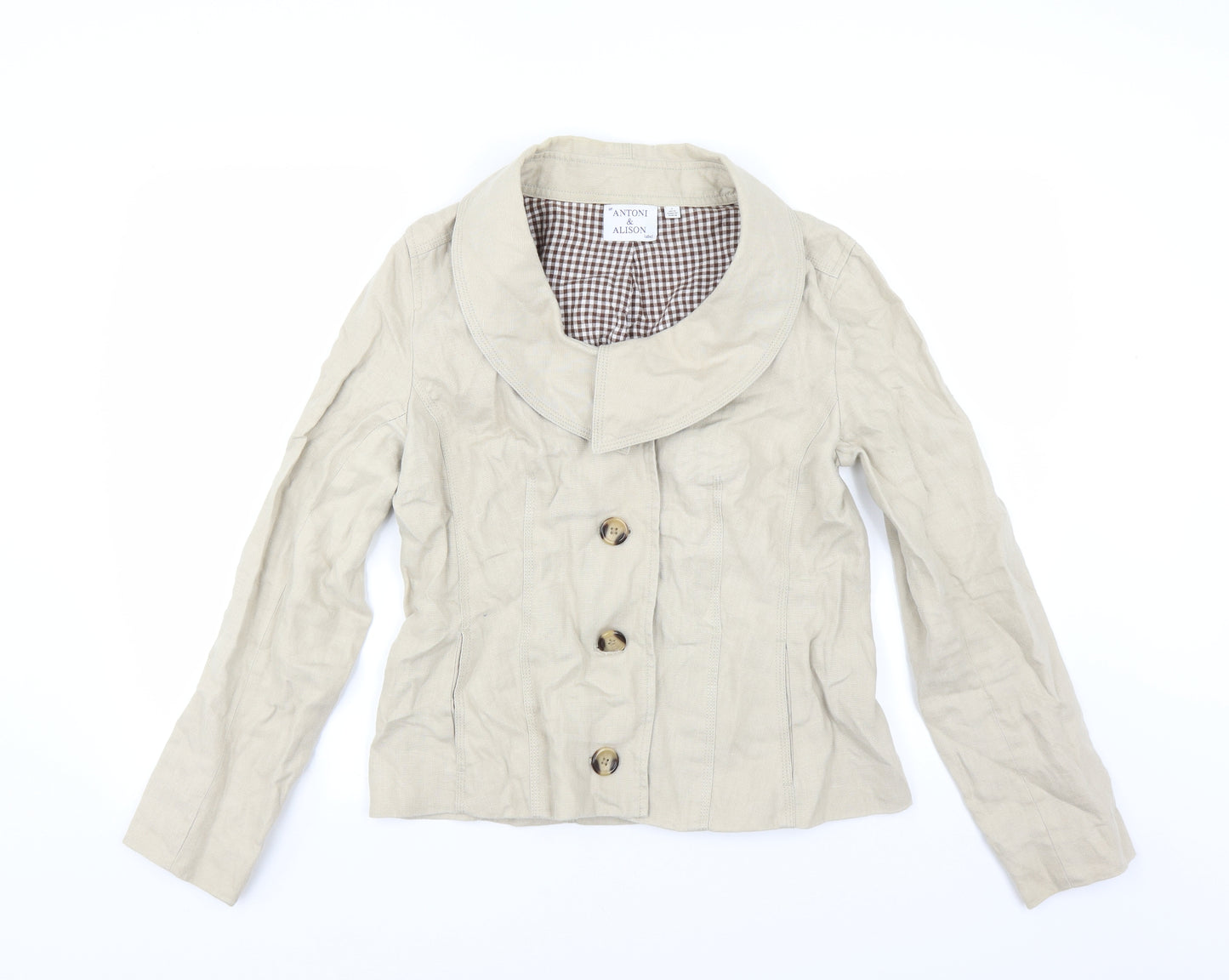 Antoni & Alison Womens Beige   Jacket  Size 14