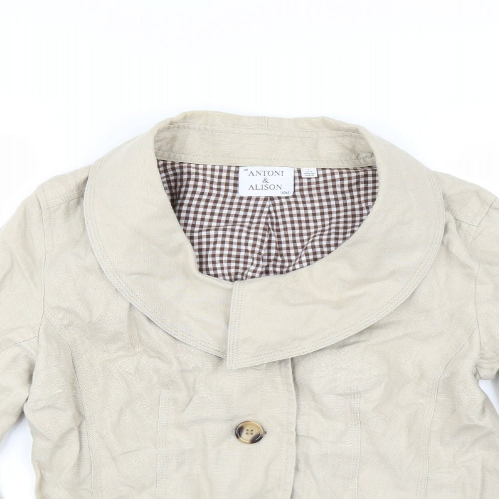 Antoni & Alison Womens Beige   Jacket  Size 14