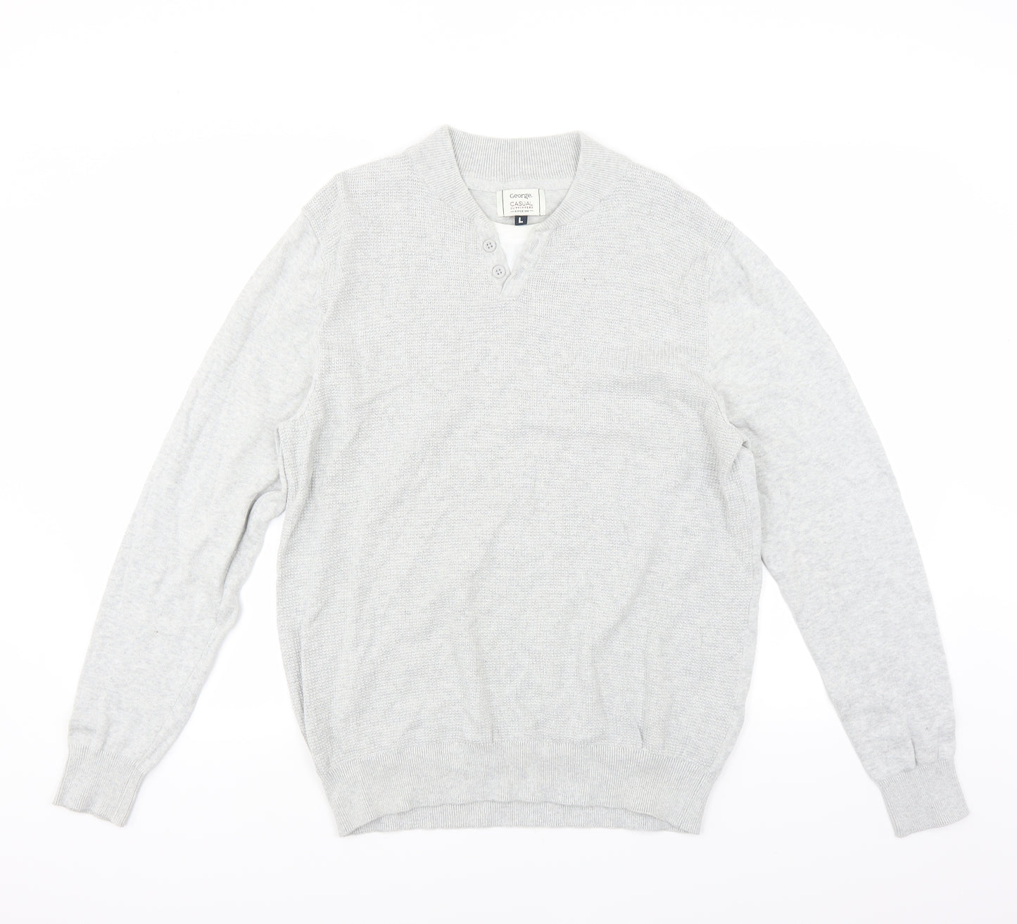 George Mens Grey   Pullover Jumper Size L