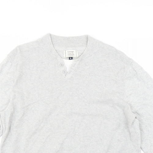 George Mens Grey   Pullover Jumper Size L