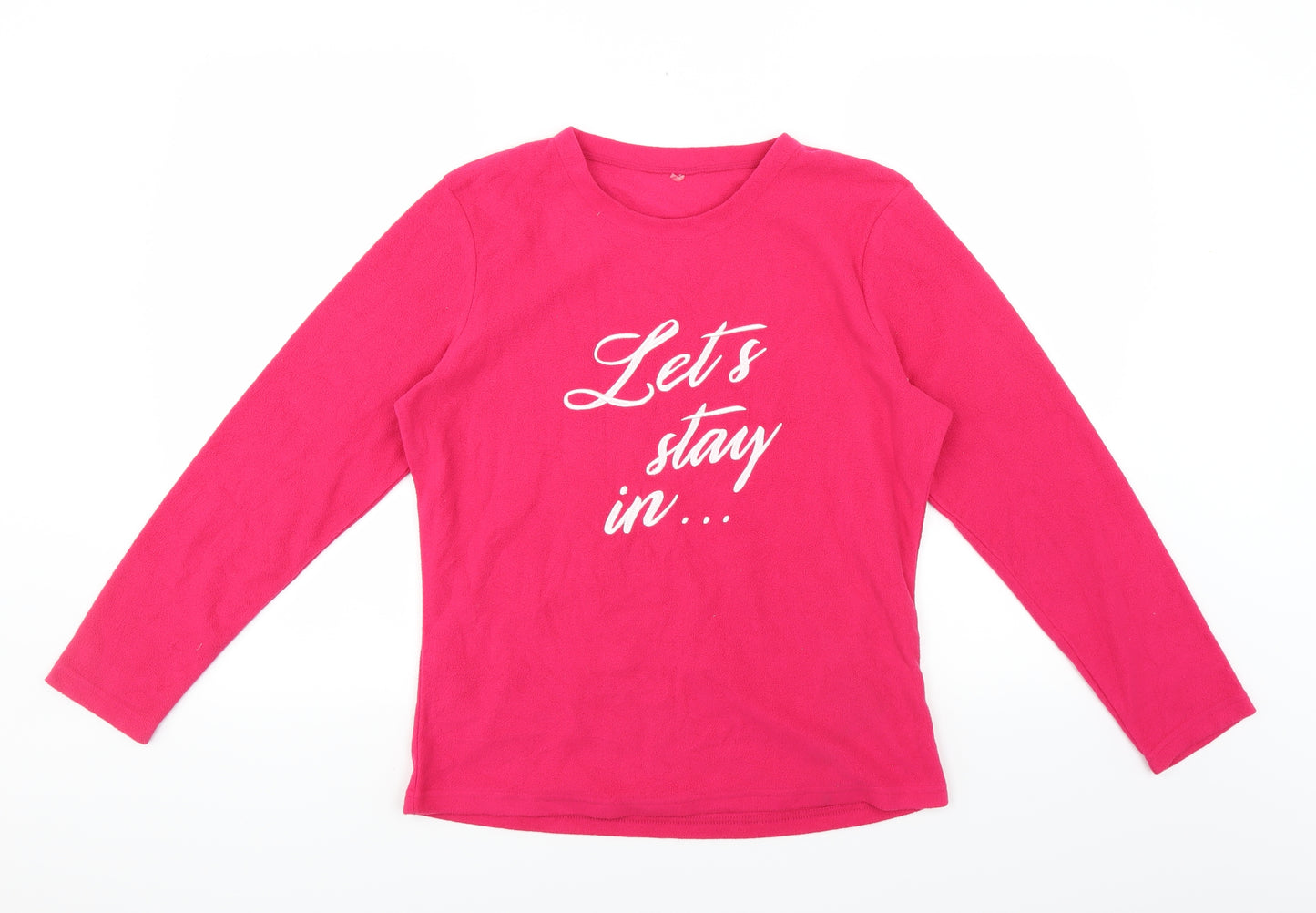 George Womens Pink Solid  Top Pyjama Top Size 8