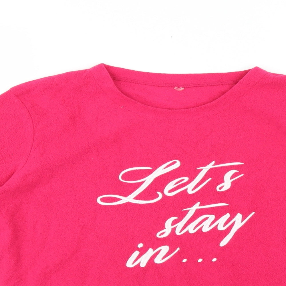 George Womens Pink Solid  Top Pyjama Top Size 8