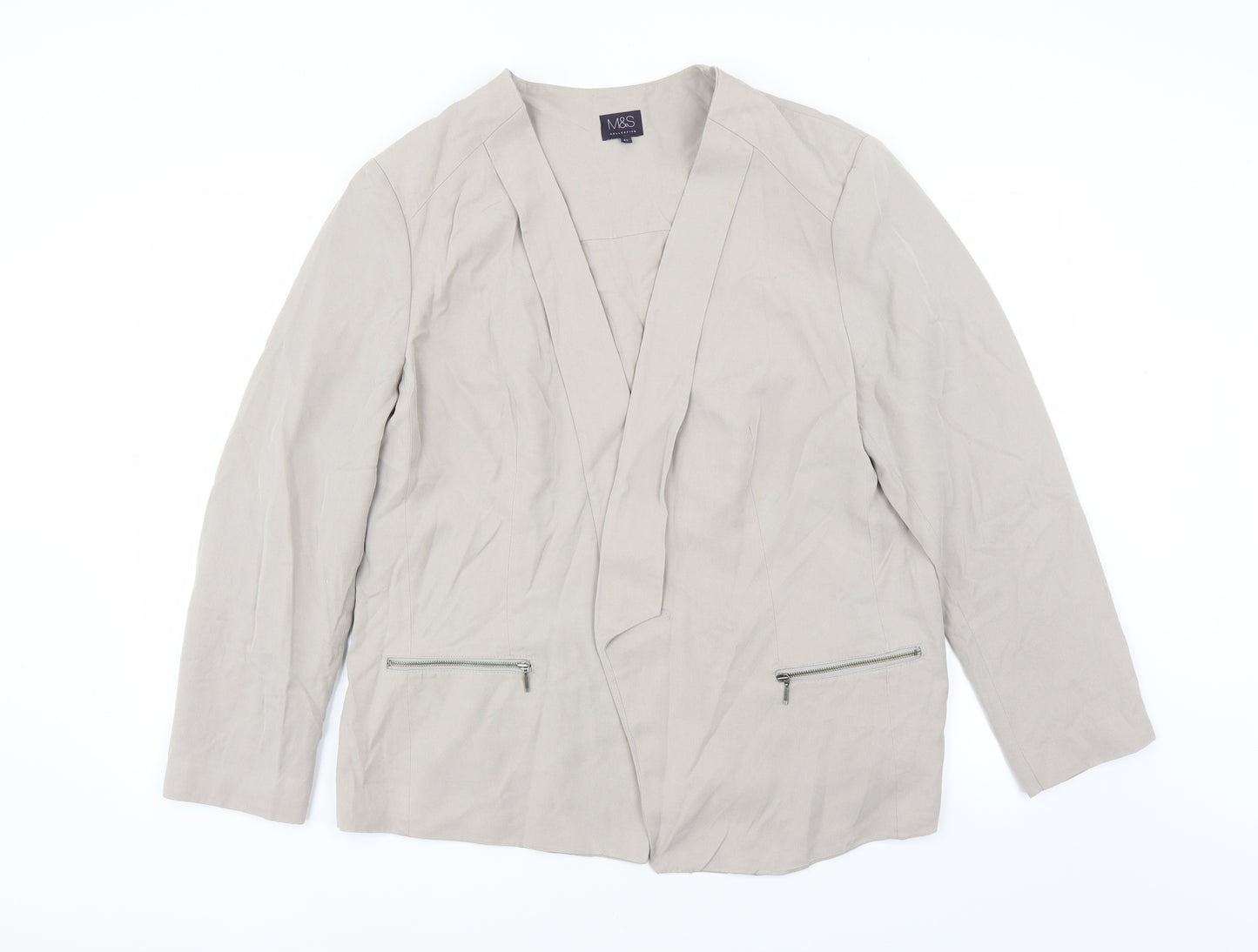 Marks and Spencer Womens Grey   Jacket Suit Jacket Size 20