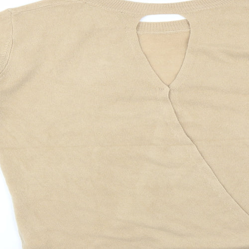 Dorothy Perkins Womens Beige   Pullover Jumper Size 8