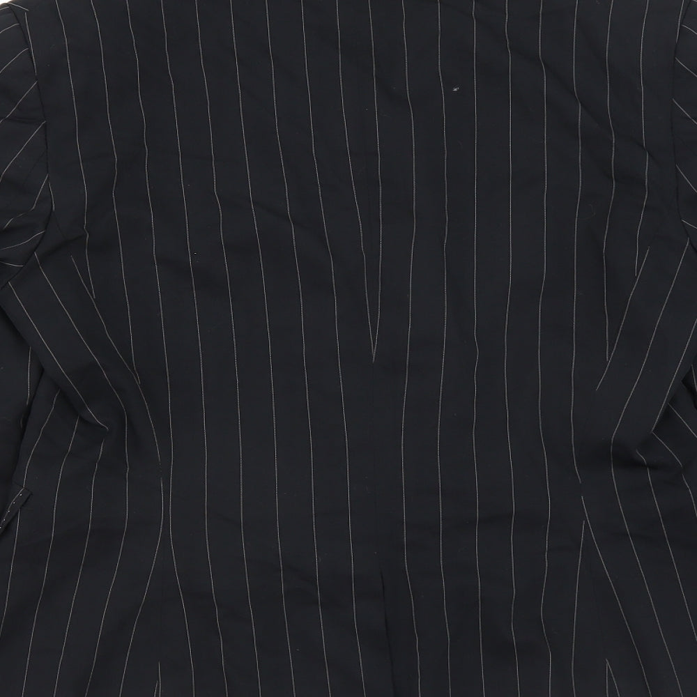 Marks and Spencer Womens Black Striped  Jacket Suit Jacket Size 12