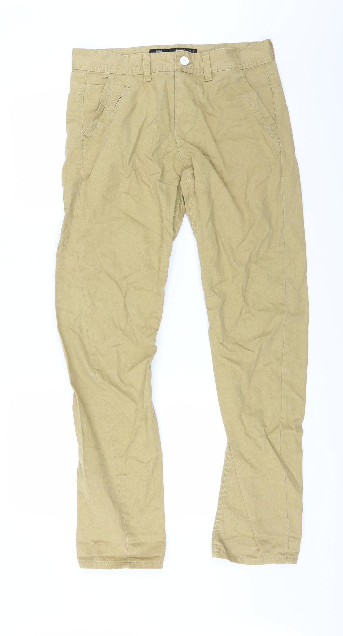 Burton Mens Beige   Chino Trousers Size 30 in L32 in - Tapered