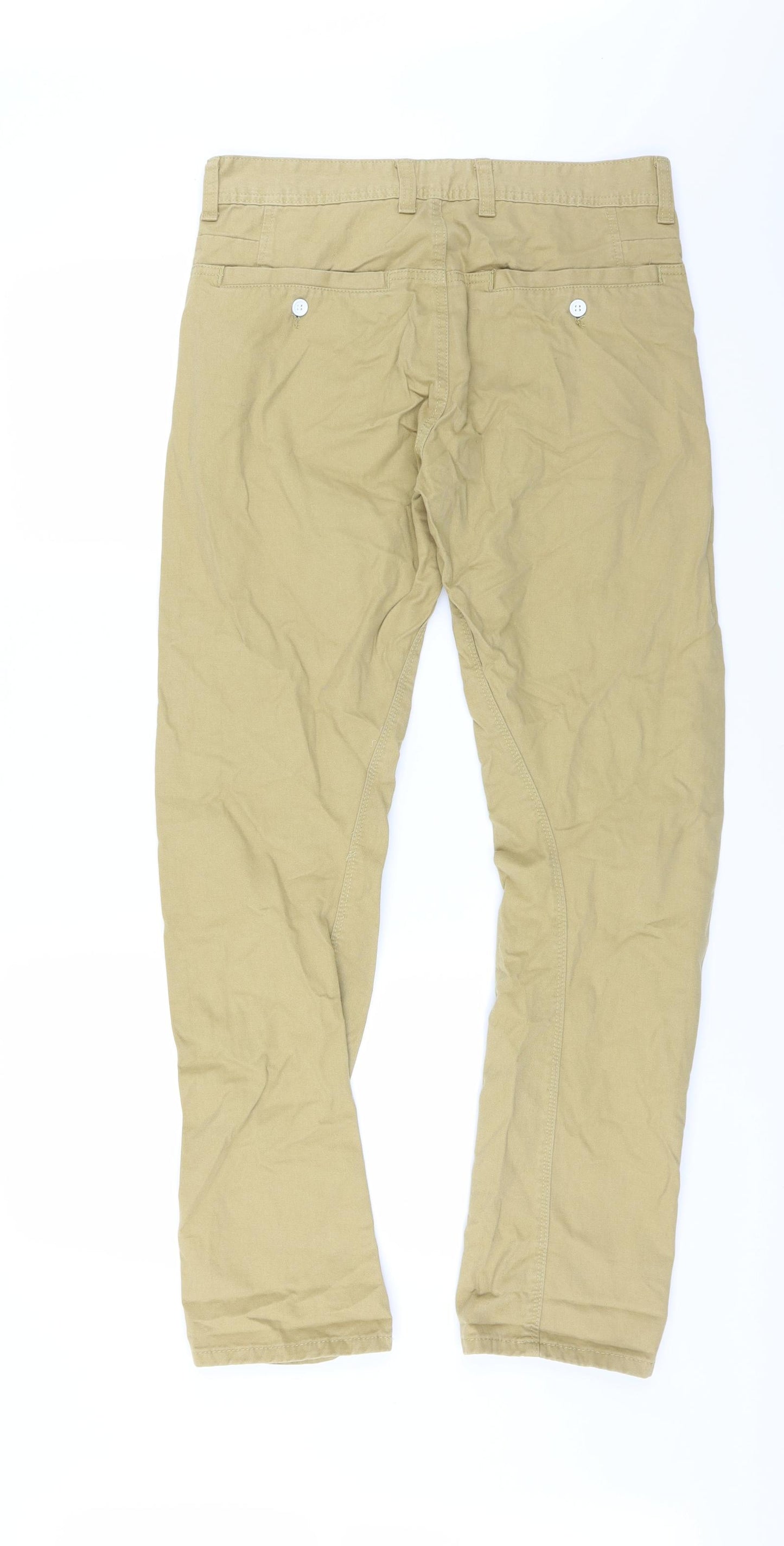Burton Mens Beige   Chino Trousers Size 30 in L32 in - Tapered