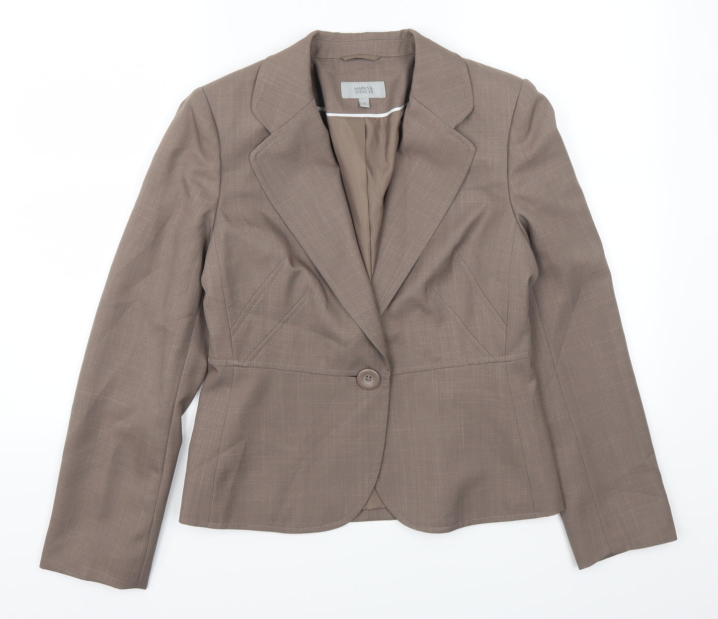 Marks and Spencer Womens Brown   Jacket Suit Jacket Size 18