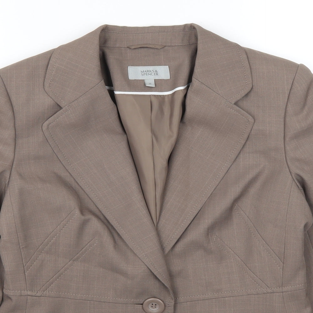 Marks and Spencer Womens Brown   Jacket Suit Jacket Size 18
