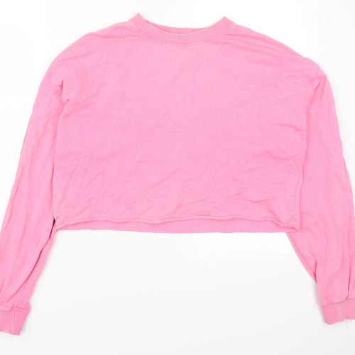 Pull & Bear Womens Pink   Pullover Sweatshirt Size S