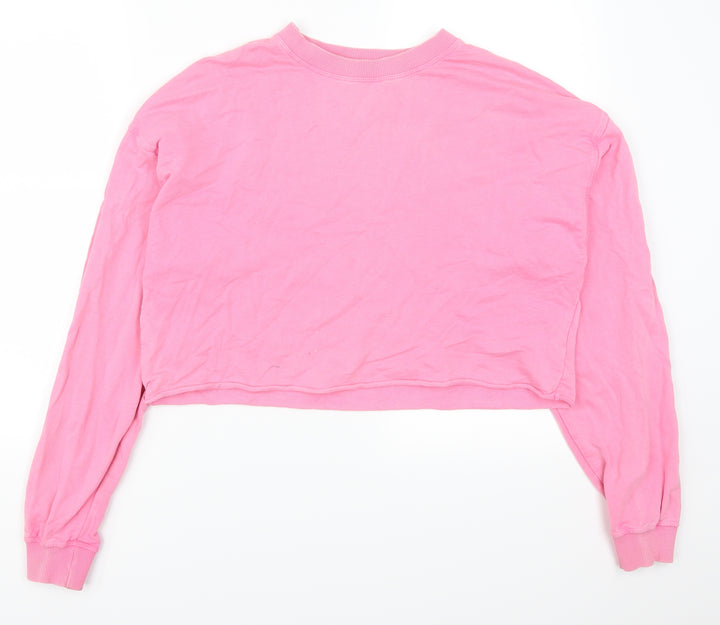 Pull & Bear Womens Pink Pullover Sweatshirt Size S