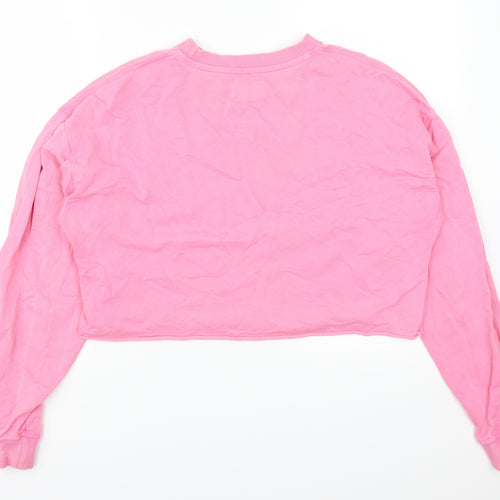Pull & Bear Womens Pink   Pullover Sweatshirt Size S