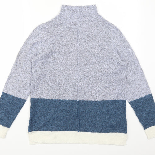 M&Co Womens Blue Striped  Pullover Jumper Size 10