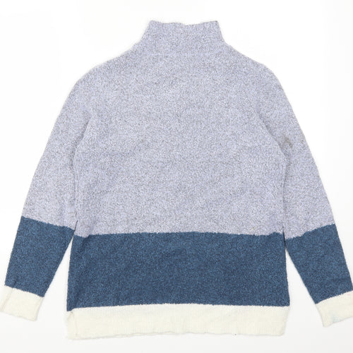 M&Co Womens Blue Striped  Pullover Jumper Size 10