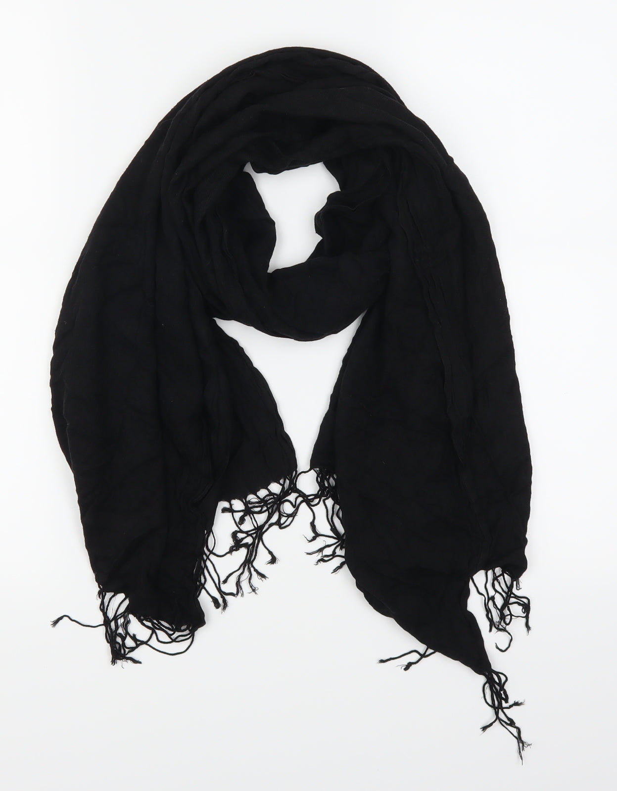 Preworn Womens Black    Scarf