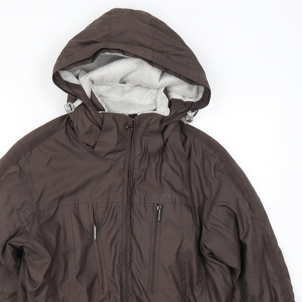 Trespass Womens Brown   Overcoat Coat Size L
