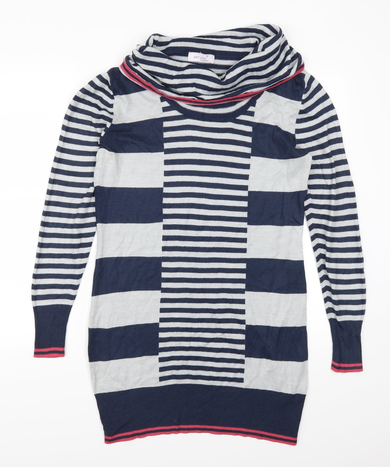 Marks and Spencer Womens Blue Striped  Jumper Dress  Size 12