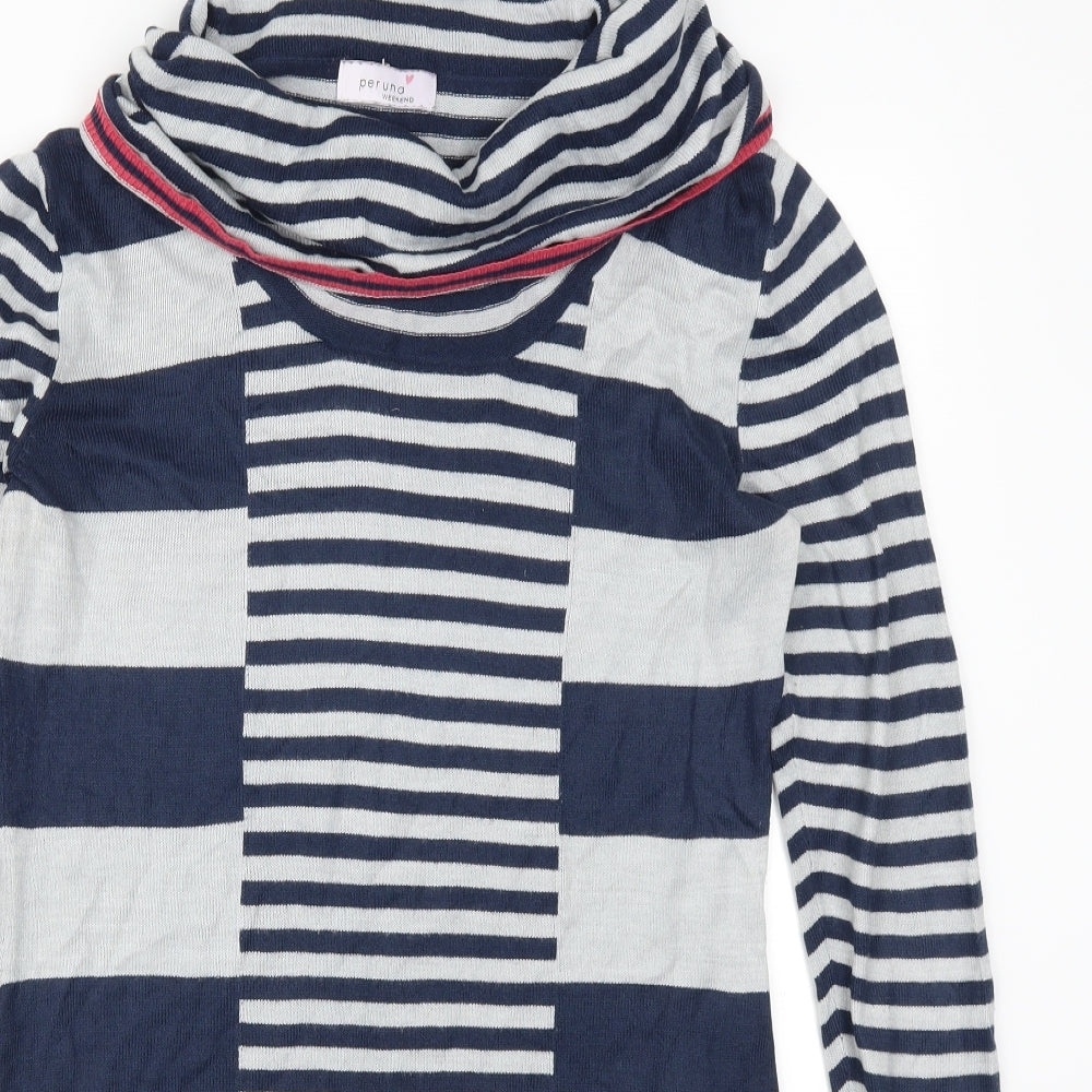 Marks and Spencer Womens Blue Striped  Jumper Dress  Size 12