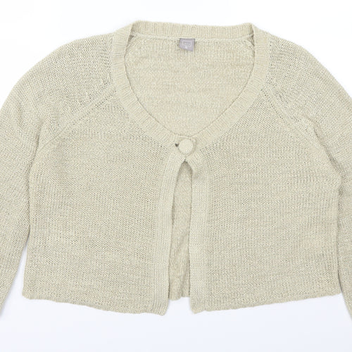 TU Womens Beige   Cardigan Jumper Size 16