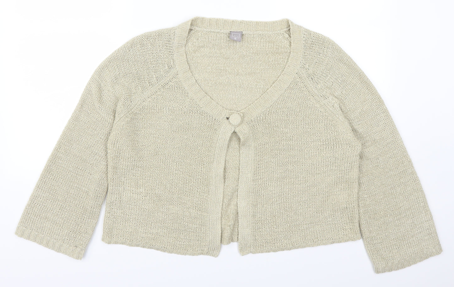 TU Womens Beige   Cardigan Jumper Size 16