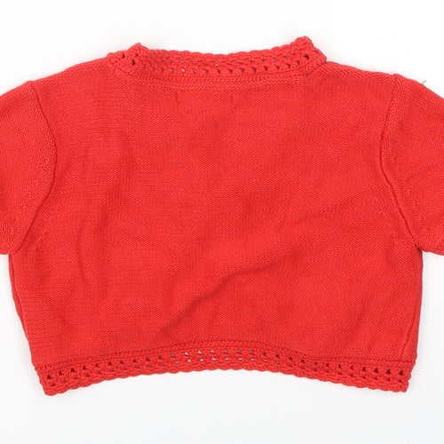 Gap Girls Red   Cardigan Jumper Size 10-11 Years