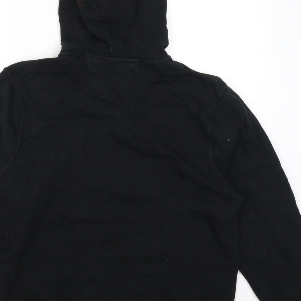 George Mens Black   Full Zip Hoodie Size M