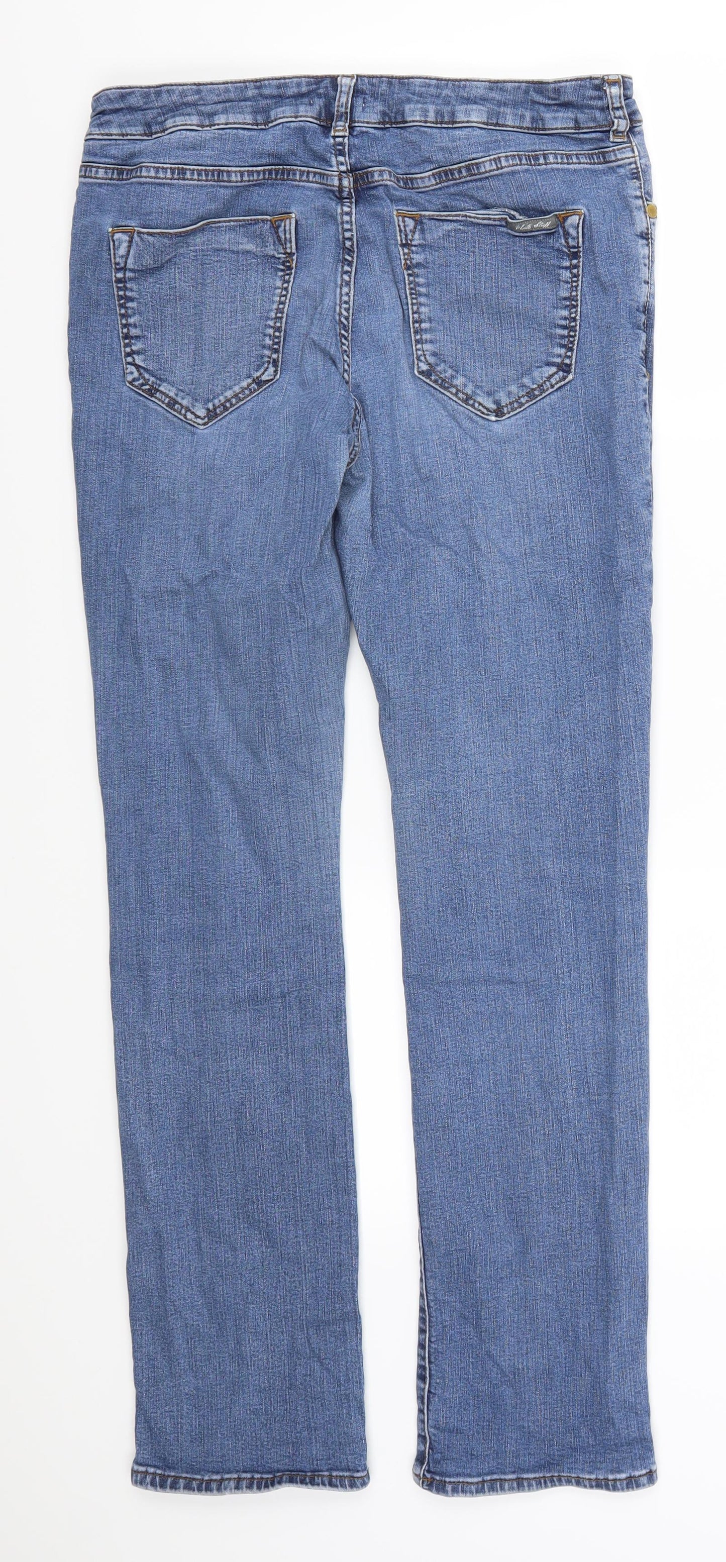 White Stuff Womens Blue  Denim Straight Jeans Size 12 L29.5 in