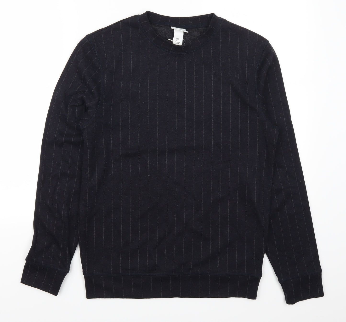 H&M Mens Blue Striped  Pullover Sweatshirt Size XS