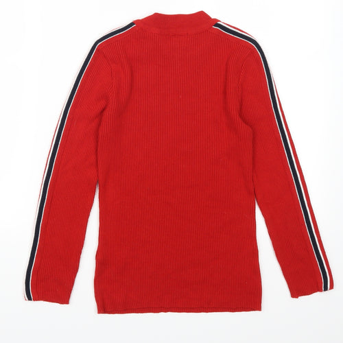 Cooperative Womens Red Striped  Pullover Jumper Size XS