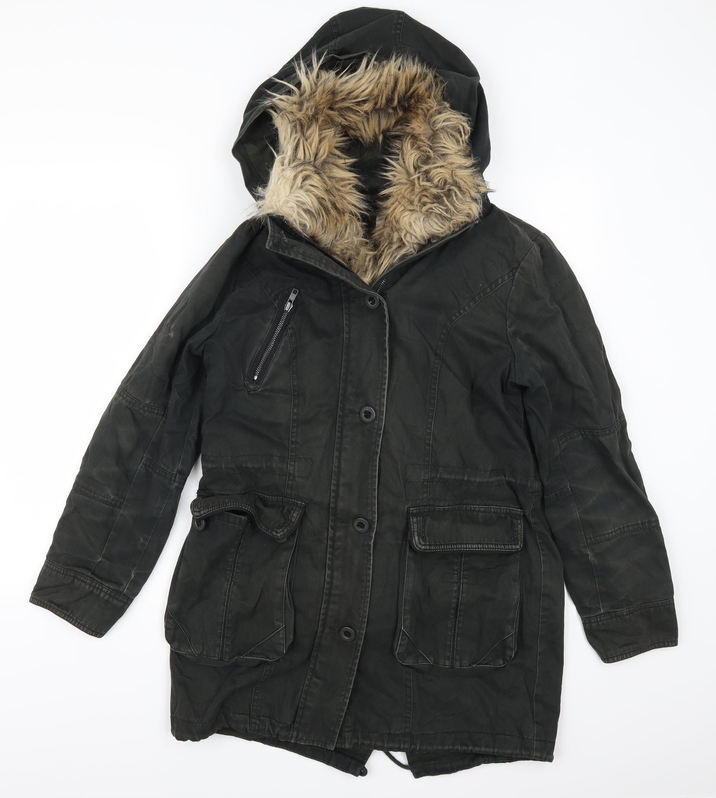 Marks and Spencer Womens Green   Parka Coat Size 8