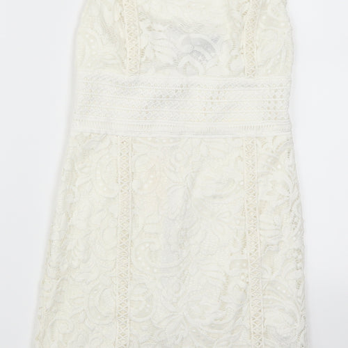 Topshop Womens White  Lace Mini  Size 6