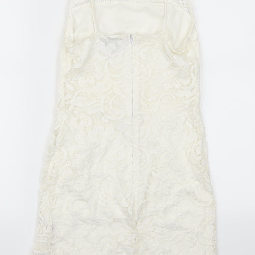Topshop Womens White  Lace Mini  Size 6