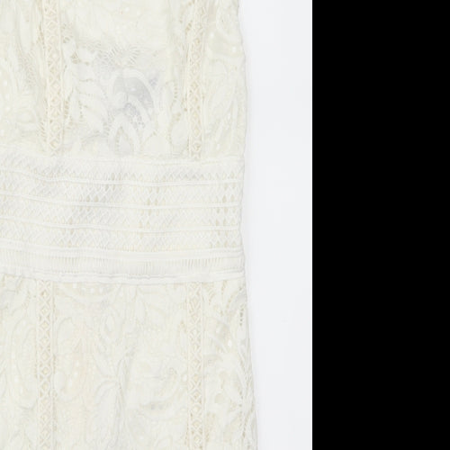 Topshop Womens White  Lace Mini  Size 6
