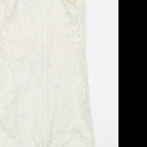 Topshop Womens White  Lace Mini  Size 6
