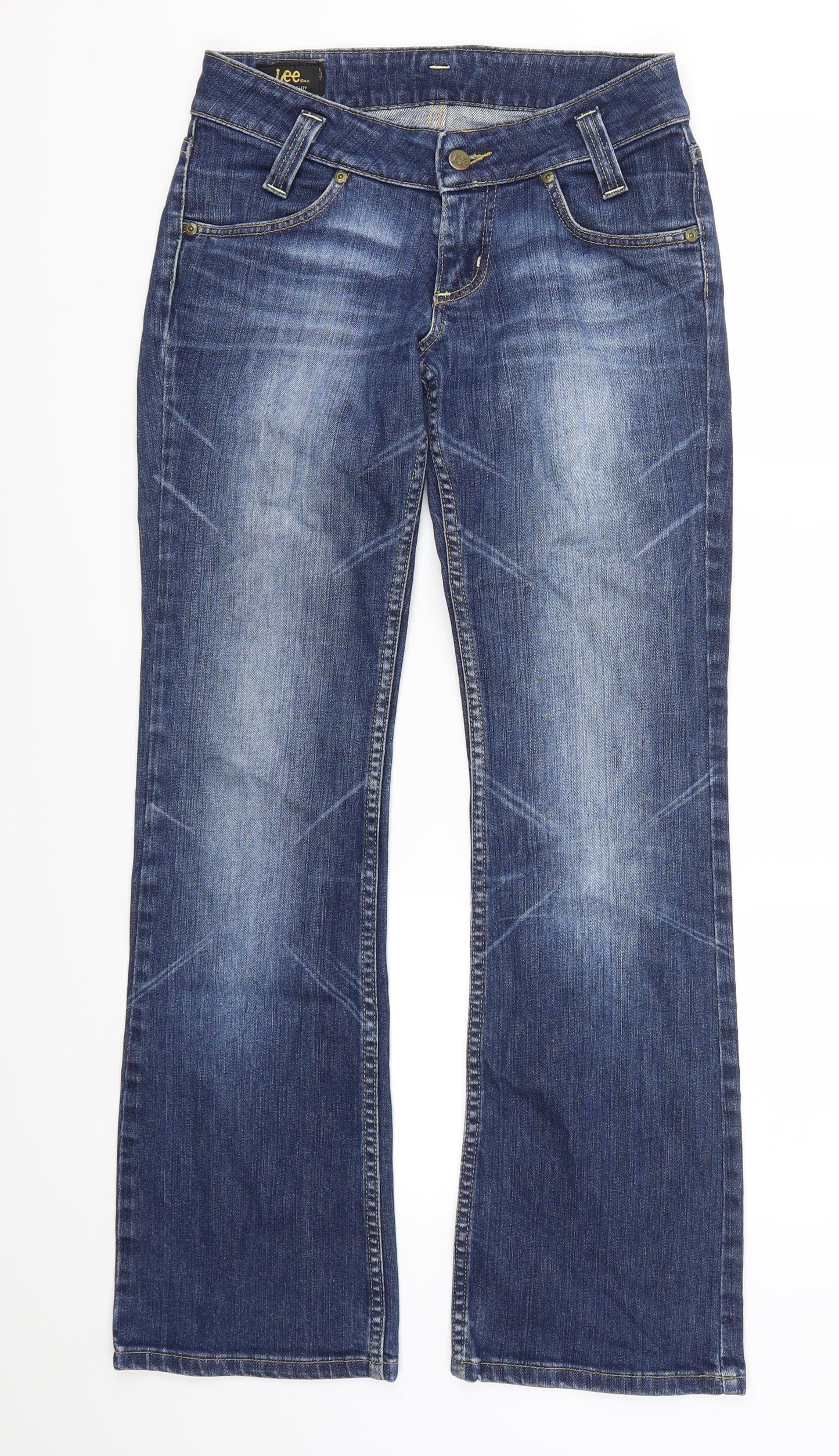 Lee Womens Blue  Denim Bootcut Jeans Size 28 in L30 in
