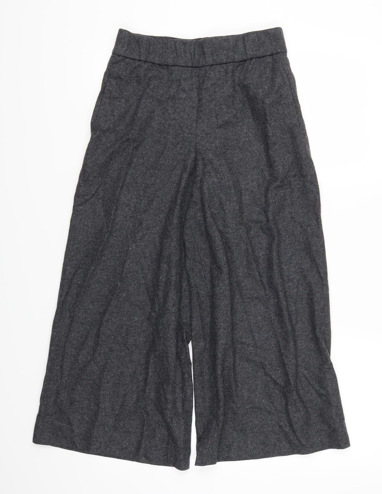Massimo Dutti Womens Grey   Cropped Trousers Size 8 L22 in