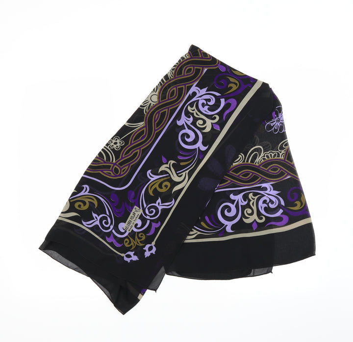 Kelebek Folar Womens Black Floral Shawl/Wrap