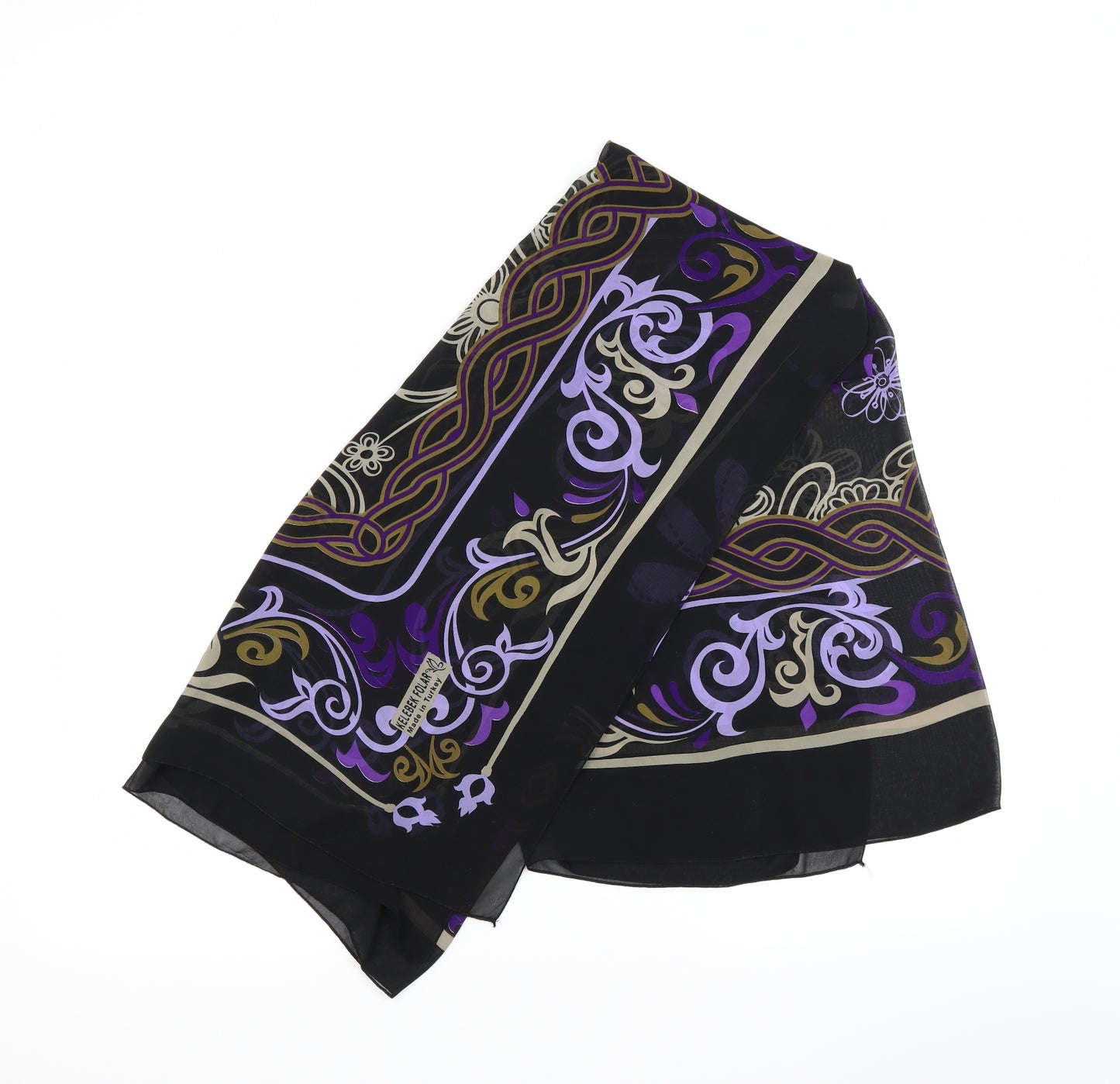Kelebek Folar Womens Black Floral   Shawl/Wrap