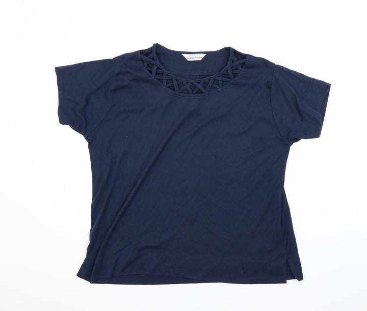 Instyle Womens Blue Basic T-Shirt Size M