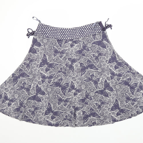 White Stuff Womens Blue Floral  Flare Skirt Size 12
