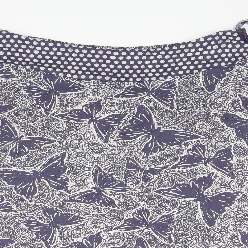 White Stuff Womens Blue Floral  Flare Skirt Size 12