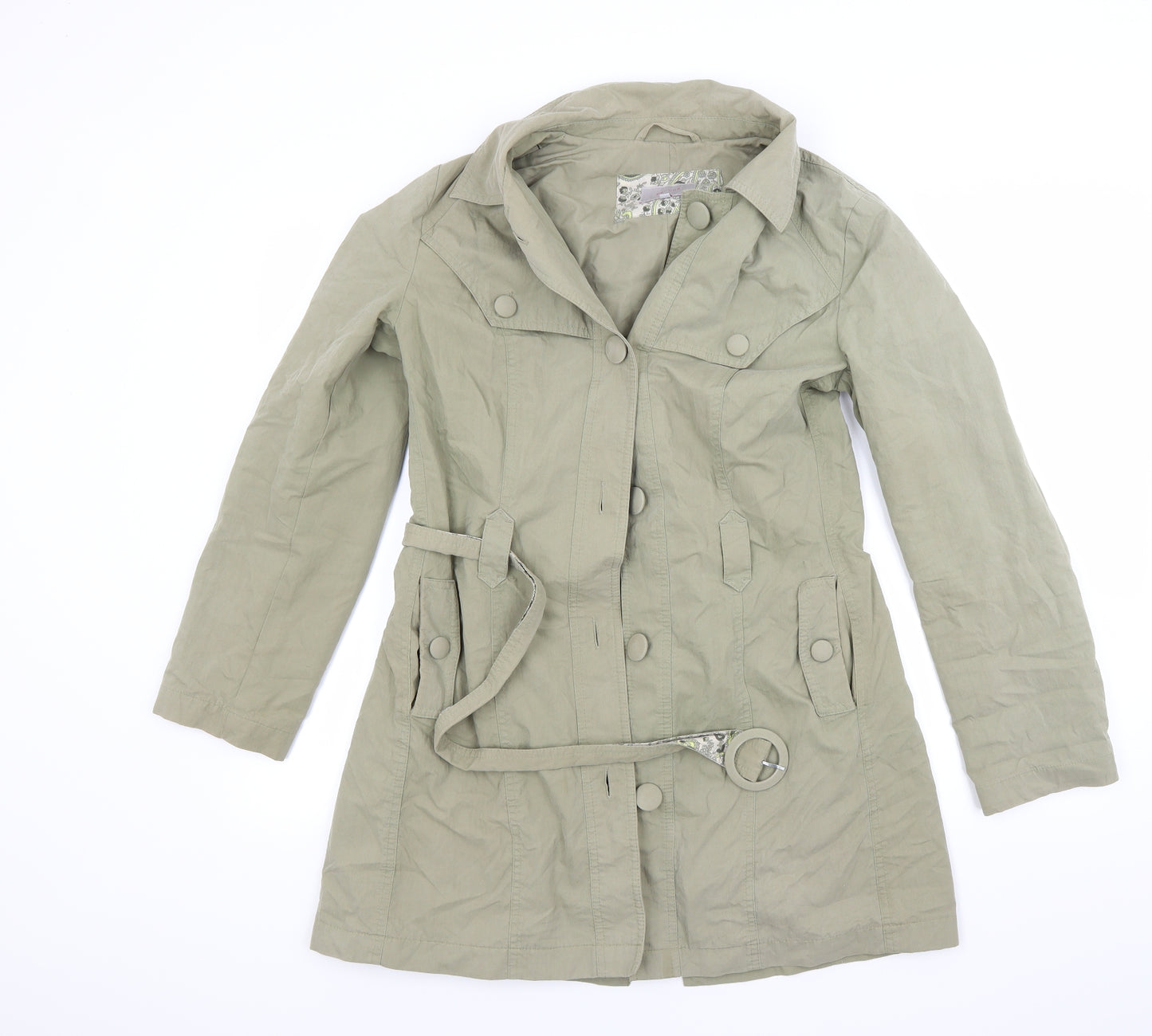 Per Una Womens Green   Overcoat Coat Size 10