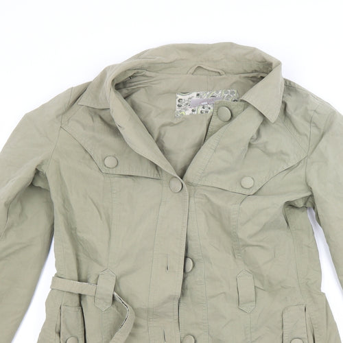 Per Una Womens Green   Overcoat Coat Size 10