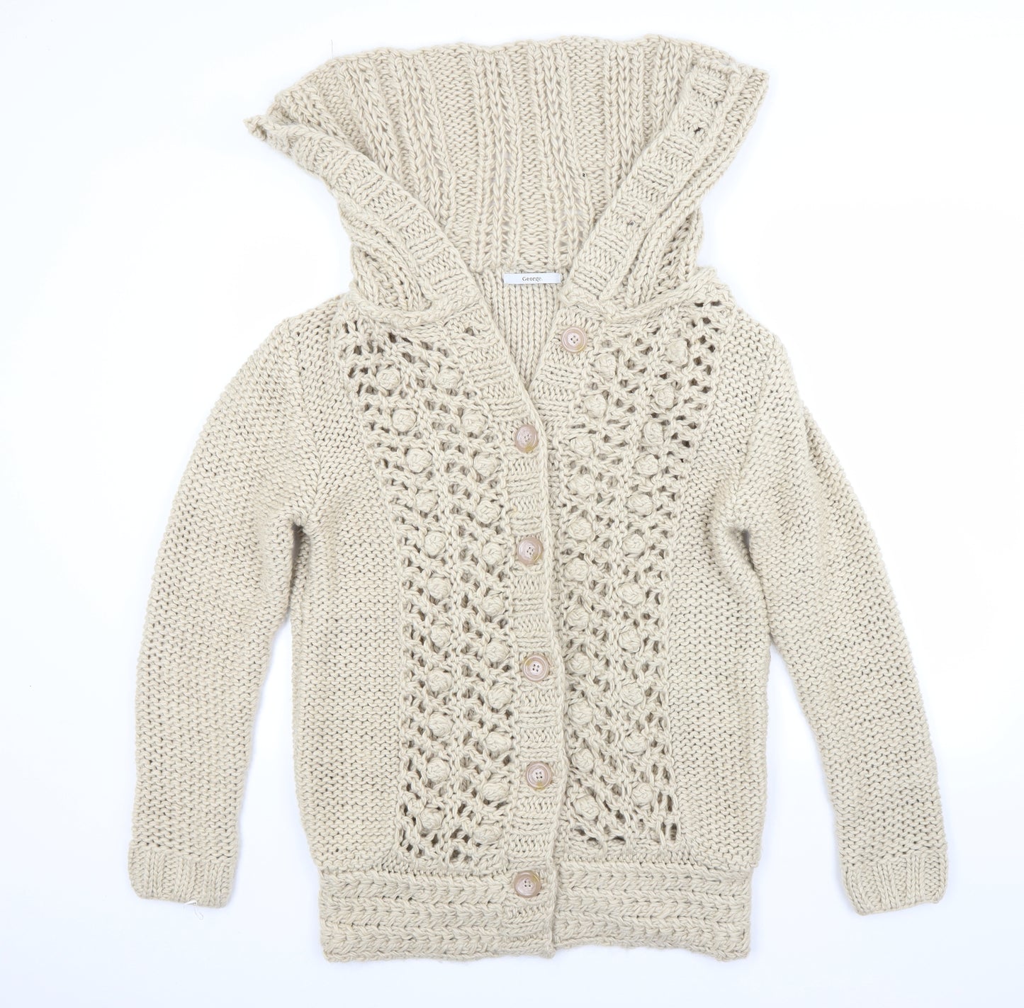 George Womens Beige   Cardigan Jumper Size 12