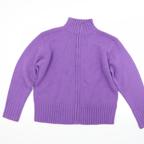 Classic Womens Purple   Cardigan Jumper Size 14
