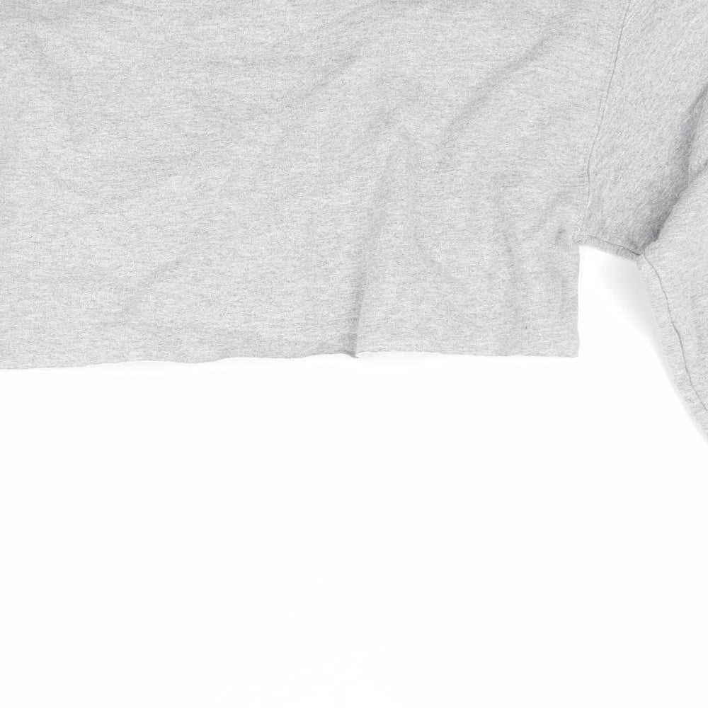 PRETTYLITTLETHING Womens Grey   Pullover Sweatshirt Size 10  - Crop